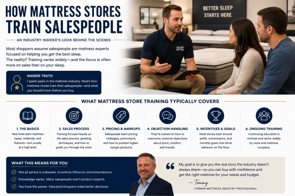 how mattress stores train salespeople